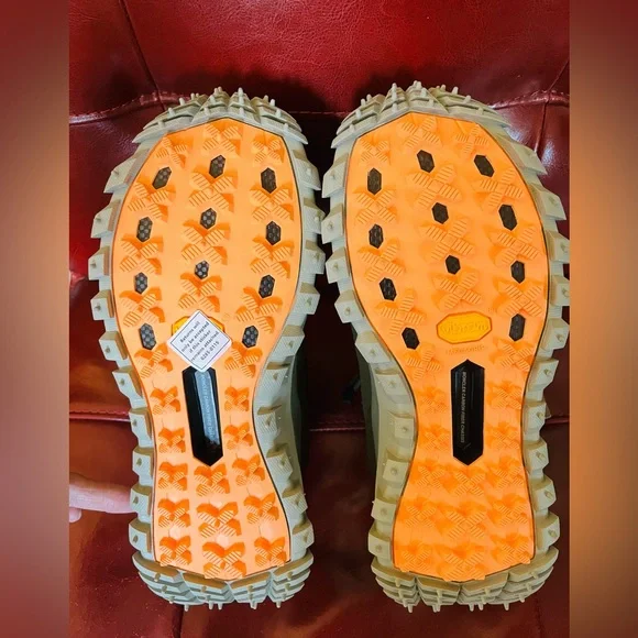 Moncler Low Top Athletic SneakersGreenPrintedLeather TrimRound-ToesLace-Up - Picture 4 of 5